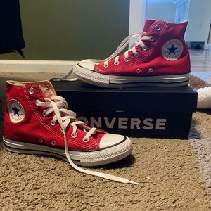 Red high top converse